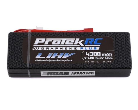 4300mAh 4S 15.2V 130C High-Voltage Low IR LCG Si-Graphene LiPo Battery with T-Plug Connector (ROAR Approved) (PTK510122)