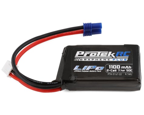 1100mAh 2S 7.4V 50C LiPo Battery with EC2 Connector for Losi Mini T, Mini B, JRX2  (PTK514122)