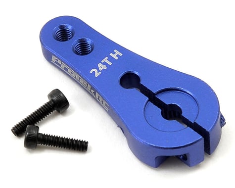 4mm Aluminum Long Clamping 24T Servo Horn, Blue (PTK7802)