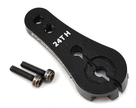 4mm Aluminum Long Clamping 24T Servo Horn, Black (PTK7802BK)