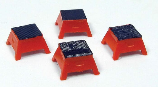 HO Passenger Step Boxes, Orange (4) (RAP102066)