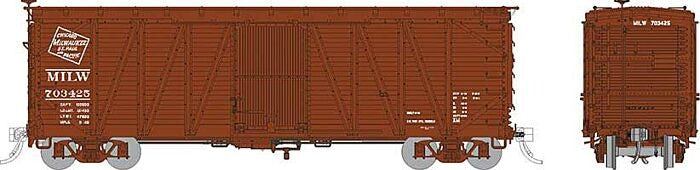 HO RTR USRA Single-Sheathed Wood Boxcar, Milwaukee Road #700413 (RAP1420064)