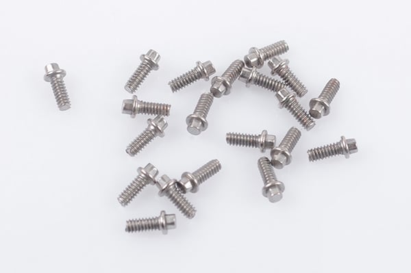 Miniature Scale Hex Bolts 1.6x4mm, Silver (RC4ZS1124)
