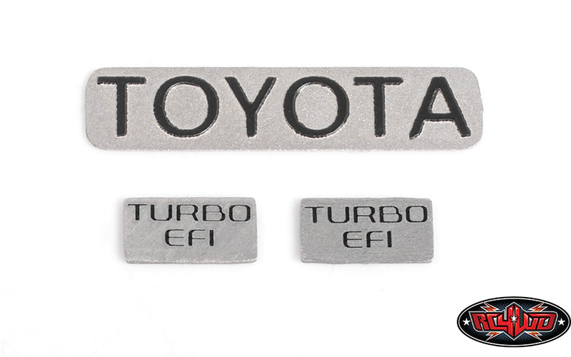 Stainless Steel 1987 Toyota Xtra Cab Emblems for 1/10 Rock Crawler (RC4ZS2040)