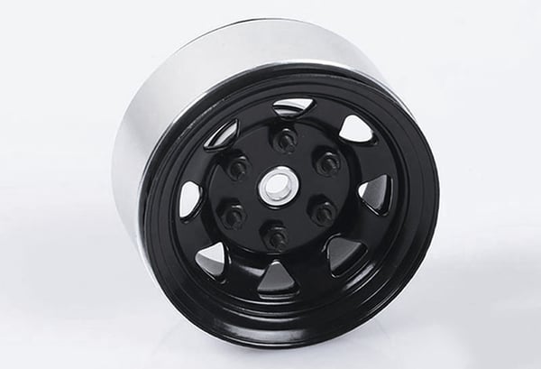 Stamped Steel 1.55" Stock Black Beadlock Wheels (RC4ZW0036)