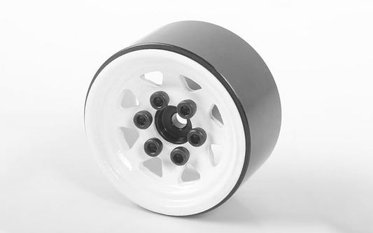 Stamped Steel 1.0'' Stock Beadlock Wheels, White (RC4ZW0111)