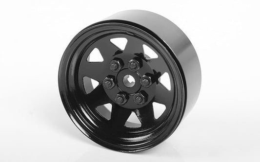 6 Lug Wagon 1.9" Steel Stamped Beadlock Wheels, Black (RC4ZW0130)