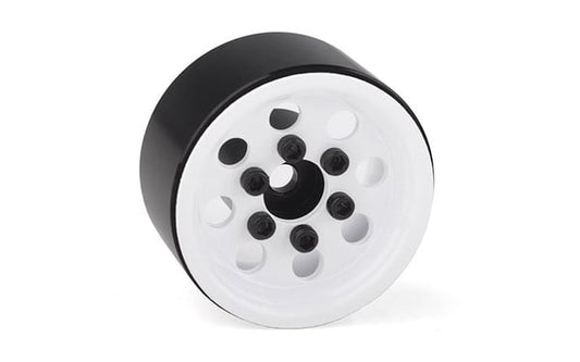 Stamped Steel 1.0" Pro8 Beadlock Wheels, White (RC4ZW0357)