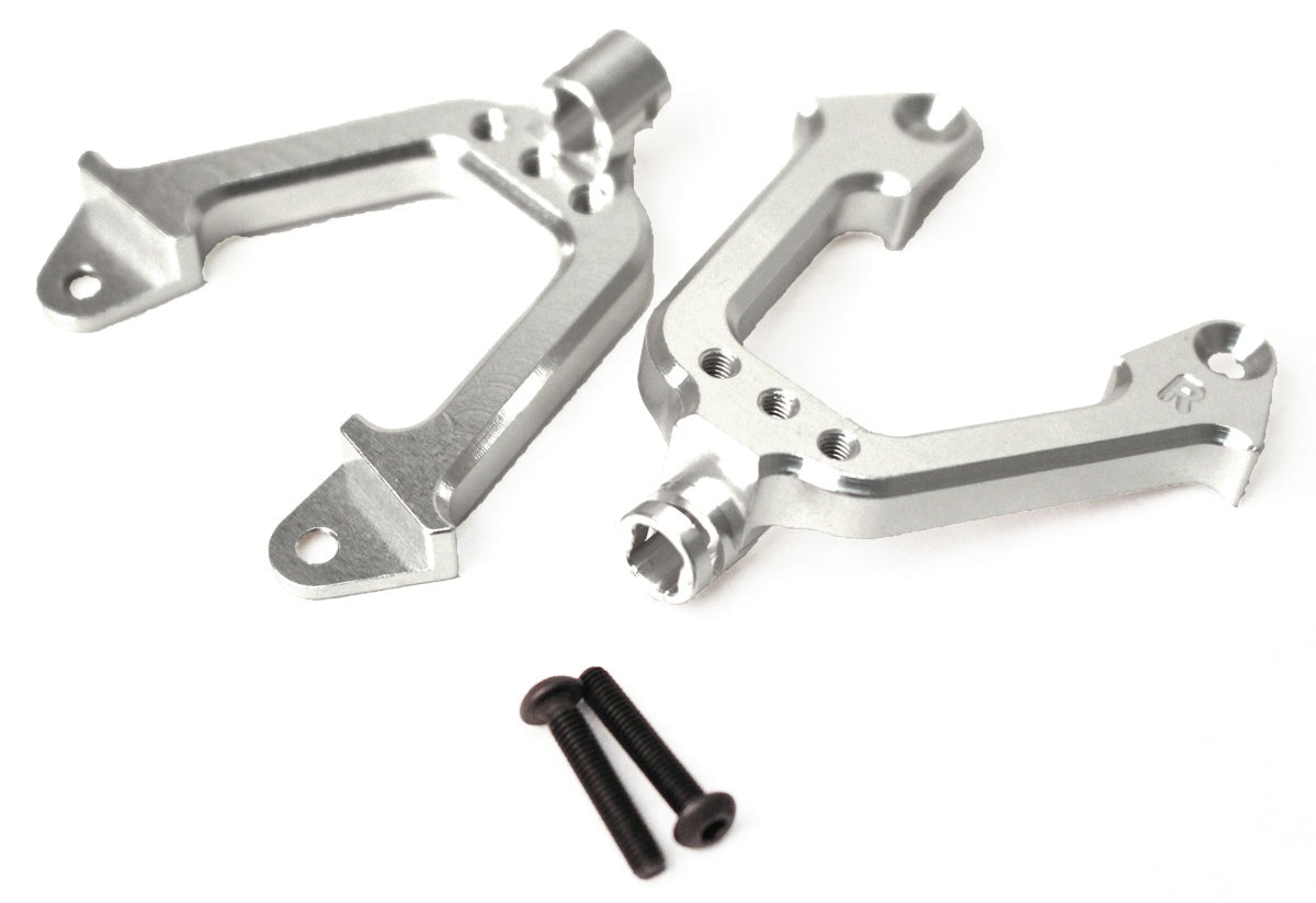 Aluminum Front Shock Tower Hoops, Silver for SCX10 (2) (RCE1831S)