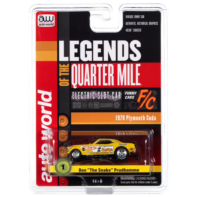 4Gear Don "The Snake" Prudhomme 1970 Plymouth Cuda Funny Car HO Slot Car (RDZSC356SNAKE)