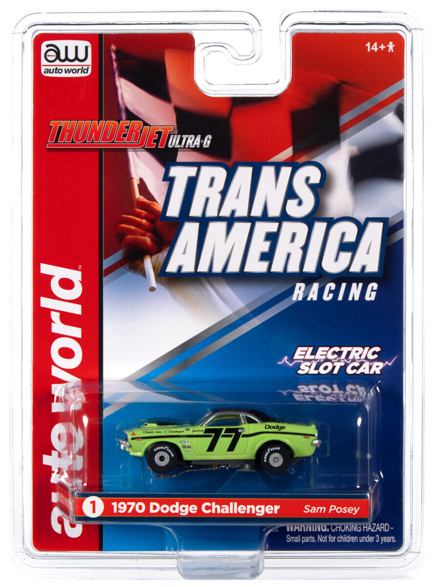 Thunderjet Sam Posey 1970 Dodge Challenger HO Slot Car (RDZSC357POSEY)