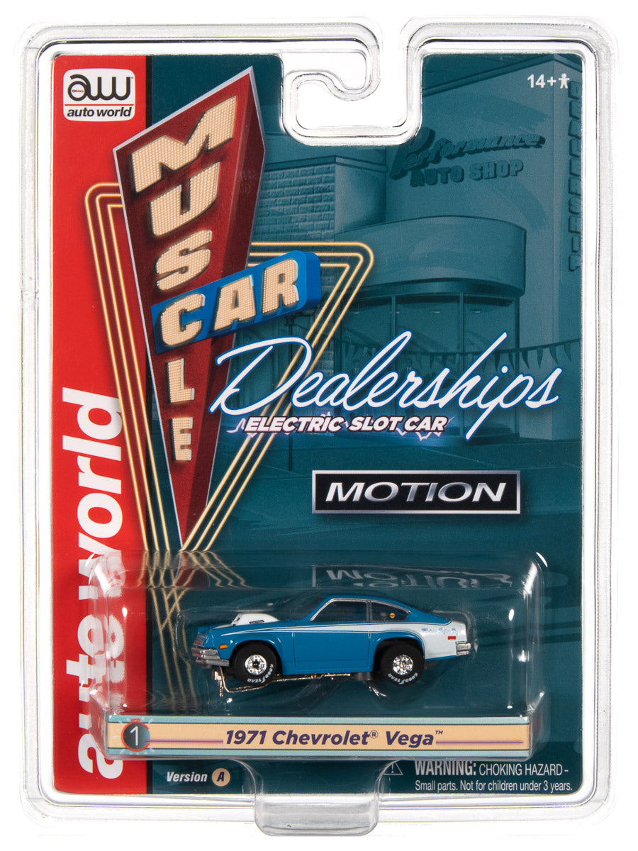 Thunderjet Baldwin Motion 1971 Chevrolet Vega, Blue HO Scale Slot Car (RDZSC385VEGABL)