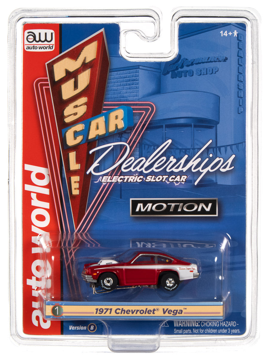 Thunderjet Baldwin Motion 1971 Chevrolet Vega, Red HO Scale Slot Car (RDZSC385VEGARE)