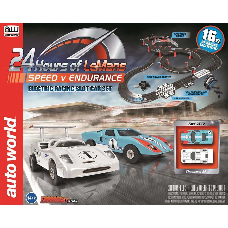 24 Hours of Le Mans Speed V Endurance HO Slot Car Set with 16' of Track (RDZSR333)