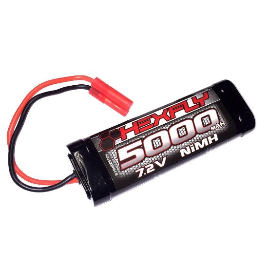 5000mAh 6-Cell 7.2V NiMH Battery with Banana Connector (RERHX5000MHB2)