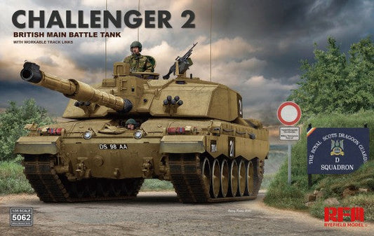 1/35 British Challenger 2 Main Battle Tank with Workable Track Links Plastic Model Kit (RFM5062)