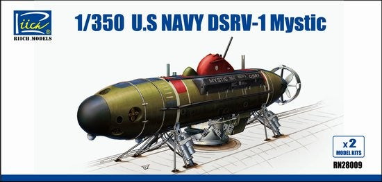 1/350 USN DSRV1 Mystic Deep Submergence Rescue Vehicle (2) Plastic Model Kit (RIH28009)
