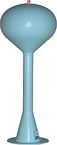HO Spherical Water Tower, Sky Blue with Flashing Red Light 9.75" Tall (RMR2904L)