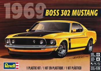 1/25 '69 Boss 302 Ford Mustang Plastic Model Kit (RMX854313)