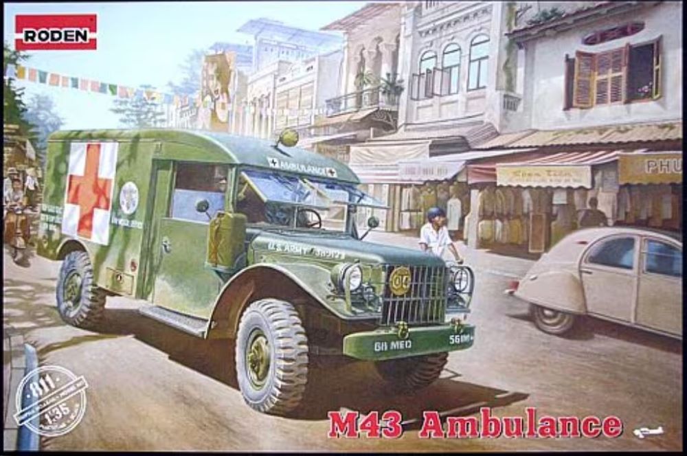 1/35 M43 3/4 Ton 4x4 US Army Ambulance Plastic Model Kit (ROD811)
