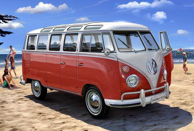 1/24 VW T1 Samba 23-Window Bus Plastic Model Kit (RVL07399)