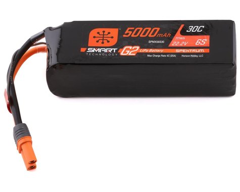 5000mAh 22.2V 30C 6S Smart G2 LiPo Battery Pack with IC5 Plug (SPMX56S30)