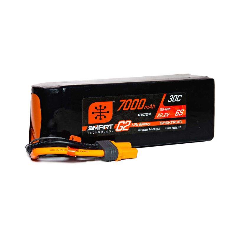 7000mAh 22.2V 30C 6S Smart G2 LiPo Battery Pack with IC5 Plug (SPMX76S30)