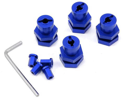 Aluminum Hex Conversion Kit 17mm Blue for Slash 4x4 (4) (STRST165417B)