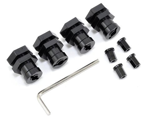 Aluminum Hex Conversion Kit 17mm Black for Slash 4x4 (4) (STRST165417BK)