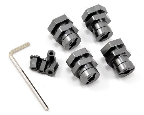 Aluminum Hex Conversion Kit Gunmetal for Bandit/Rustler/Slash/Stampede (4) (STRST365417GM)