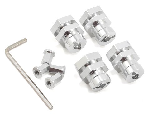 Aluminum Hex Conversion Kit Silver for Bandit/Rustler/Slash/Stampede (4) (STRST365417S)
