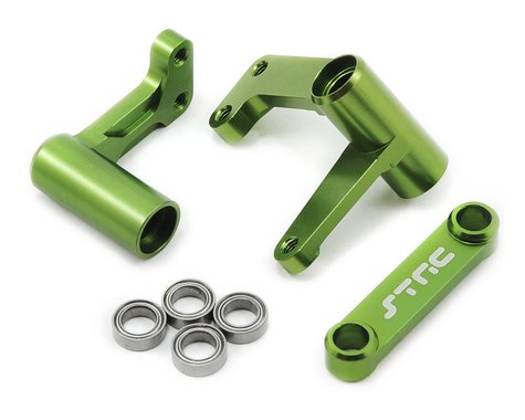 Aluminum Steering Bellcrank with Bearings Green for Bandit/Rustler/Slash (STRST3743XG)