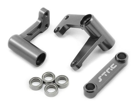 Aluminum Steering Bellcrank with Bearings Gunmetal for Bandit/Rustler/Slash (STRST3743XGM)