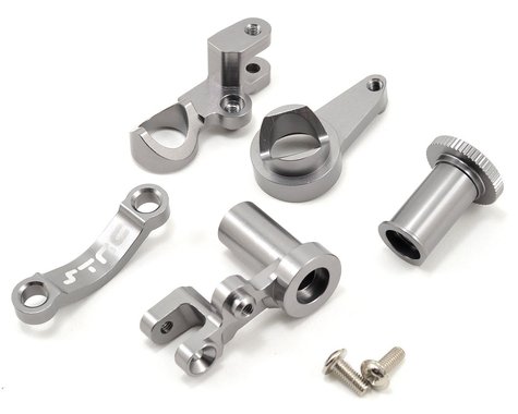 Aluminum Heavy Duty Steering Bellcrank Gunmetal for Slash 4x4 (2) (STRST6845GM)