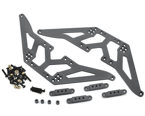 Aluminum Chassis Lift Kit with Shock Mounts and Hardware Gunmetal for SCX10 (STRSTA30502LGM)