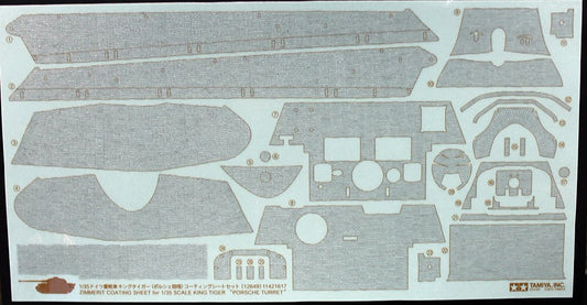 1/35 King Tiger Porsche Turret Zimmerit Coating Sheet (TAM12649)