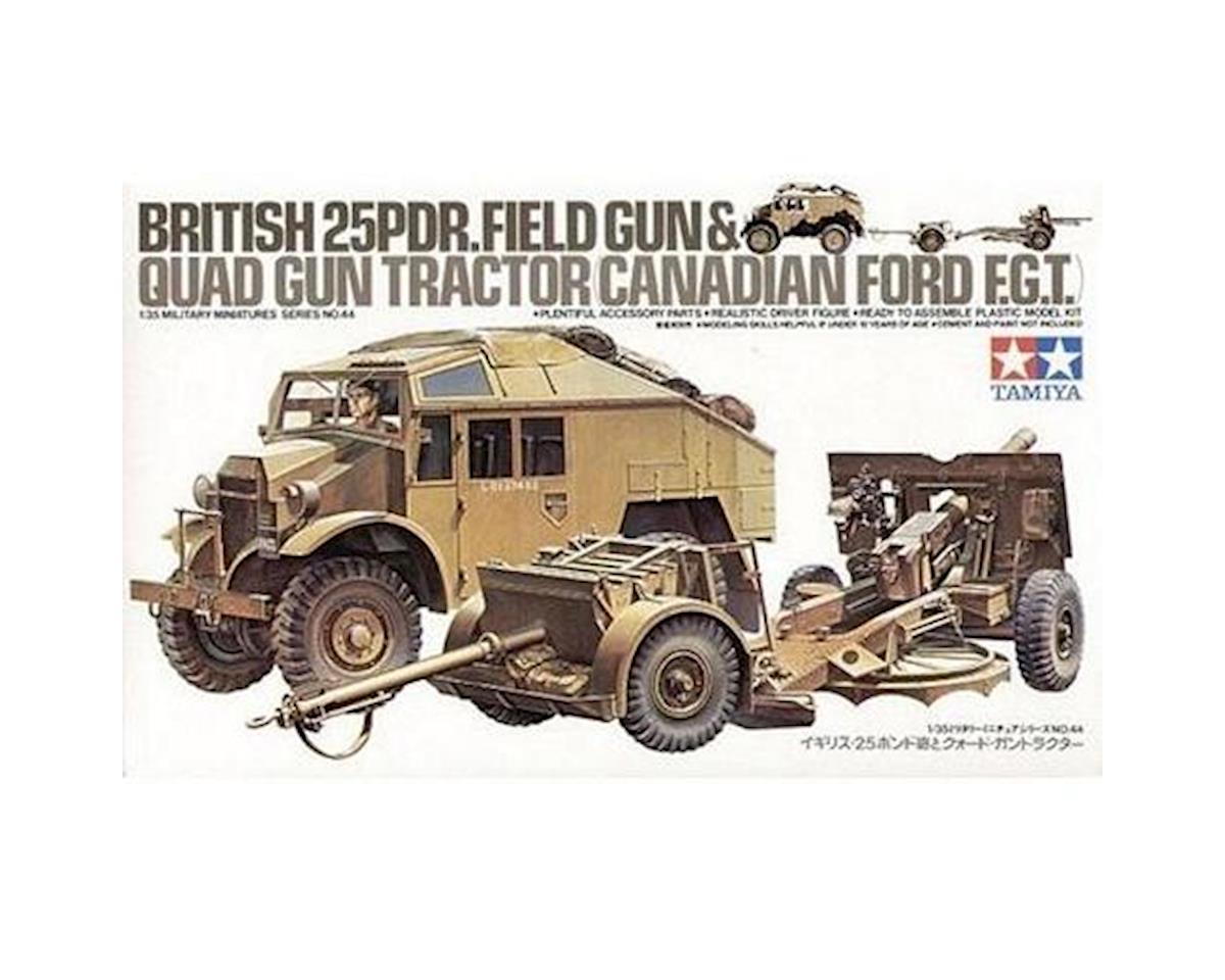 1/35 British 25-Pdr Field Gun and Quad Gun Tractor Vehicle Plastic Model Kit (TAM35044)