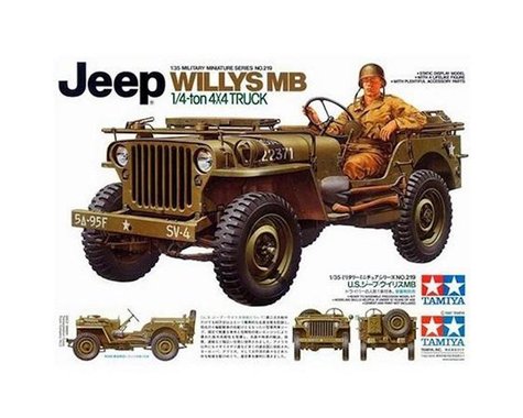 1/35 Jeep Willys MB 1/4 Ton Truck Plastic Model Kit (TAM35219)