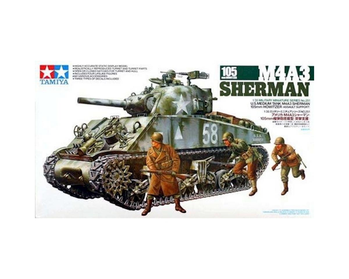 1/35 US M4A3 Sherman Tank with 105mm Howitzer Plastic Model Kit (TAM35251)