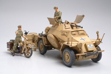 1/35 SdKfz 222 with DKW Motorcycle N African Campaign Plastic Model Kit (TAM35286)