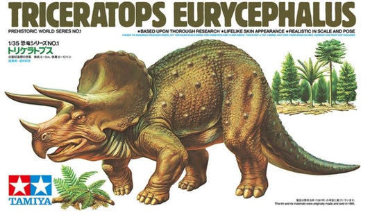 1/35 Triceratops Eurycephalus Dinosaur Plastic Model Kit (TAM60201)