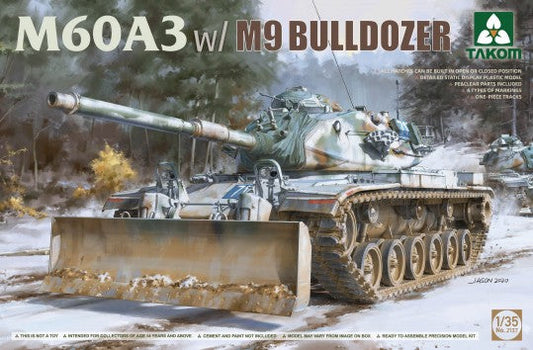 1/35 M60A3 Tank with M9 Dozer Plastic Model Kit (TAO2137)