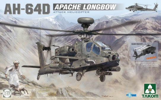 1/35 AH64D Apache Longbow Attack Helicopter Plastic Model Kit (TAO2601)