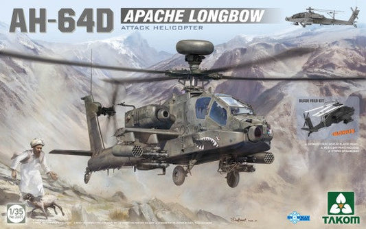 1/35 AH64D Apache Longbow Attack Helicopter Plastic Model Kit (TAO2601)
