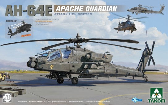 1/35 AH64E Apache Guardian Attack Helicopter Plastic Model Kit (TAO2602)