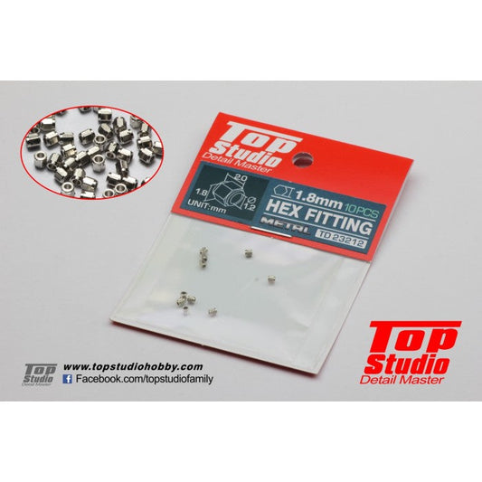 Hex Fitting 1.8mm for Plastic Model Detailing (TPSTD23212)