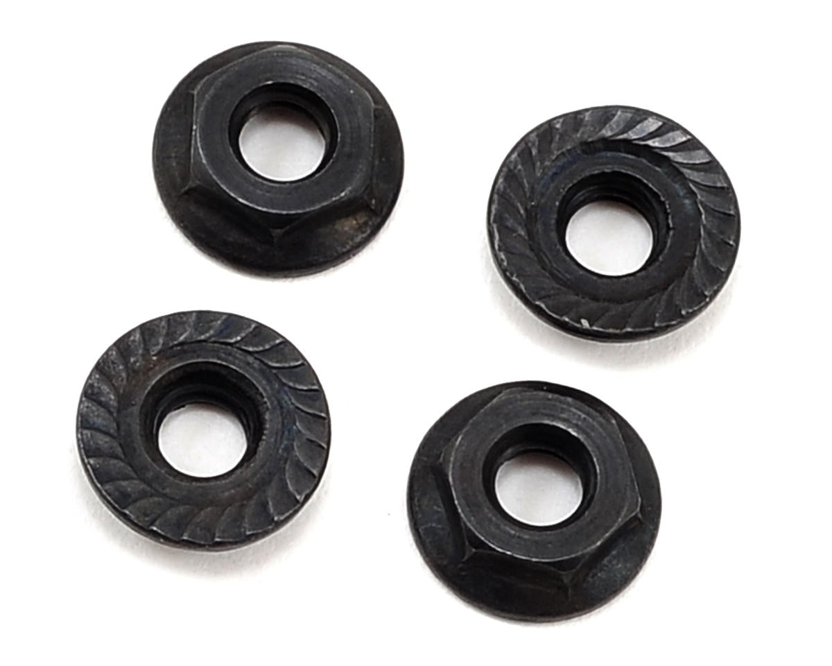 Low Profile Serrated Nuts 4mm (4) (TLR236001)