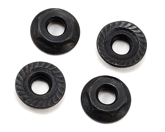 Low Profile Serrated Nuts 4mm (4) (TLR236001)