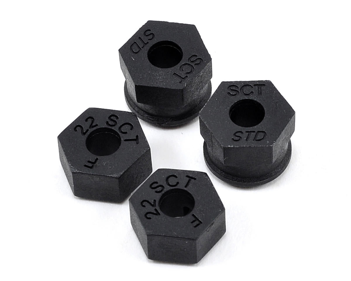 Front and Rear Wheel Hexes for 22SCT (4) (TLR2937)