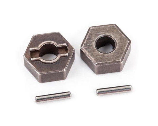 Steel Hex Hubs 12mm with Axle Pins (2) (TRA1654R)